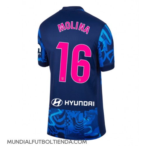 Camiseta Atletico Madrid Nahuel Molina #16 Tercera Equipación Replica 2024-25 para mujer mangas cortas